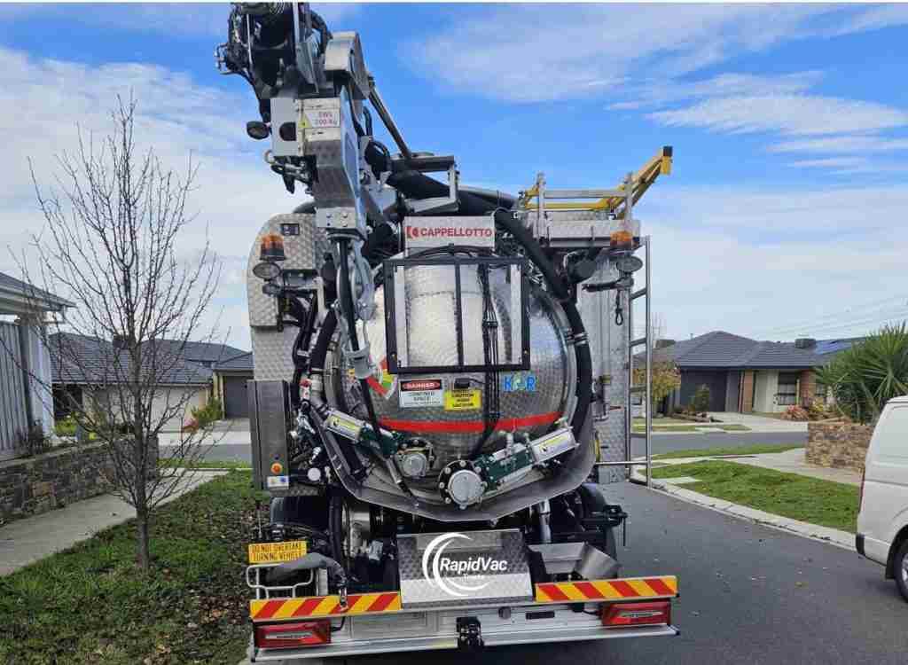 Hydro excavation trenching for electrical conduit installation in Newcastle.